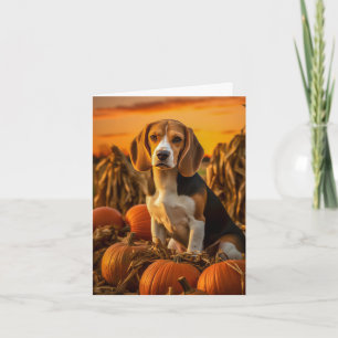 Beagle tackknut helgkort