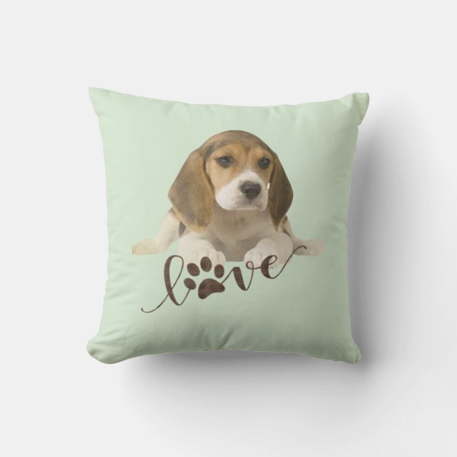 Beagle Tapestry Faux Kanvastryck Acrylic Print Tr Kudde (Framsida)