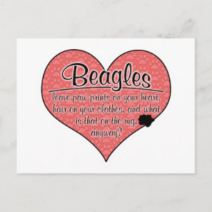 Beagle Tass avtryck Dog Humor Vykort