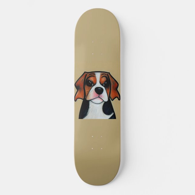Beagle - Tecknad Skateboard (Framsida)