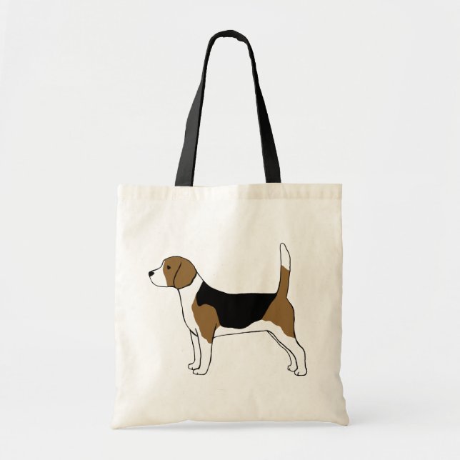 Beagle Teckning | Cute Hund Tygkasse (Framsidan)