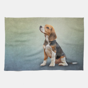 Beagle Teckning Hund Kökshandduk