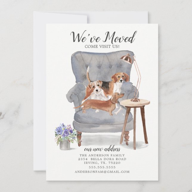 Beagle Terrier & Dachshund | Meddelande om Flytta (Framsida)