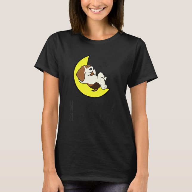 Beagle Tired Nap All Day Sleep All Night Cute Beag T Shirt (Framsida)