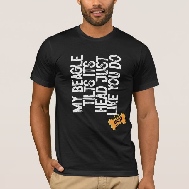Beagle Tlits huvud som du hund T Shirt (Framsida)