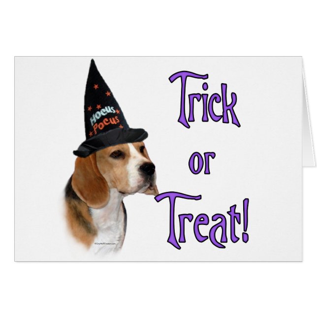 Beagle Trick Hälsningskort (Framsidan Horizontal)