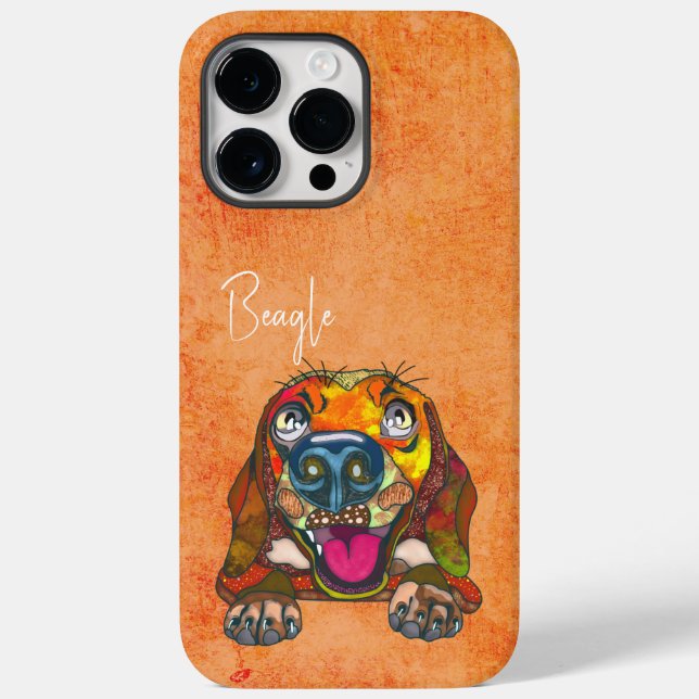 Beagle Ugly Ansikte Fodral-Mate iphone case (Baksida)