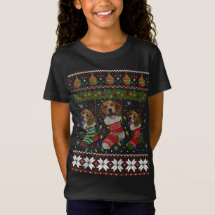 Beagle Ugly jul Beagle Hund Cute Socks Julafton T Shirt