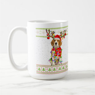 Beagle Ugly jul Ljus Kaffemugg