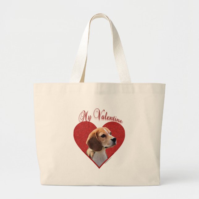 Beagle Valentine Jumbo Tygkasse (Framsidan)