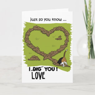 Beagle Valentines Card. Hund Beagle kärlek-kort Helgkort