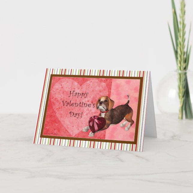 Beagle Valentines dagskort - blank insida Helgkort (Framsida)
