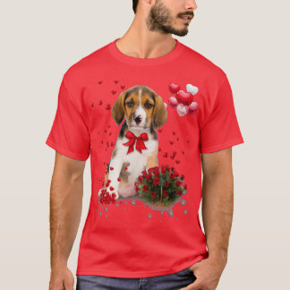 Beagle Valentines Day Funny Dog Lover Happy Valent T Shirt