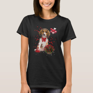 Beagle Valentines day Hund Lycklig Valentine T Shirt