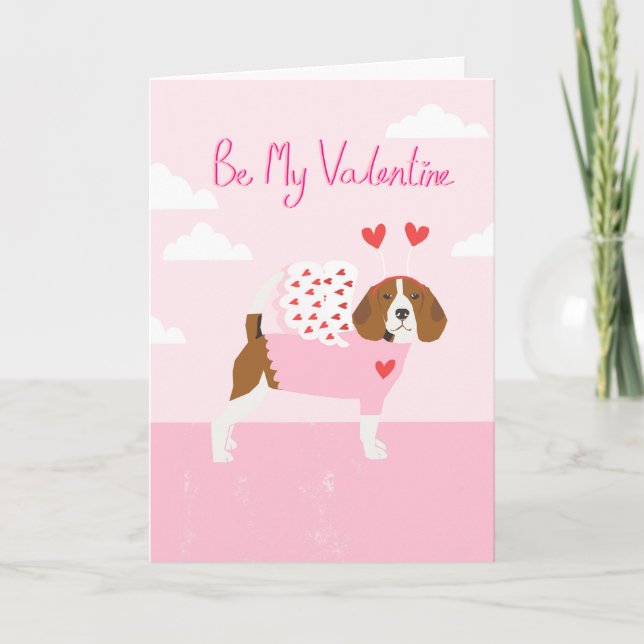 Beagle Valentines day Kärlek-kort Helgkort (Framsida)