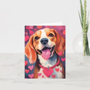 Beagle Valentines day Kort
