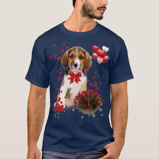 Beagle Valentines day Shirt Rolig hund Älskare Lyc T Shirt