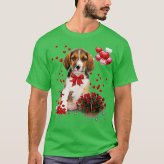Beagle Valentines day Shirt Rolig hund Älskare Lyc T Shirt