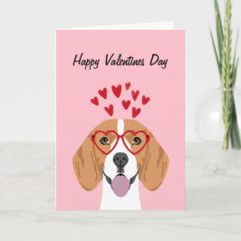 Beagle Valentiness Hund Card - hund kärlek Helgkort