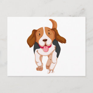 Beagle Valp Hund Hej Tack Kärlek Saknar Dig Vykort