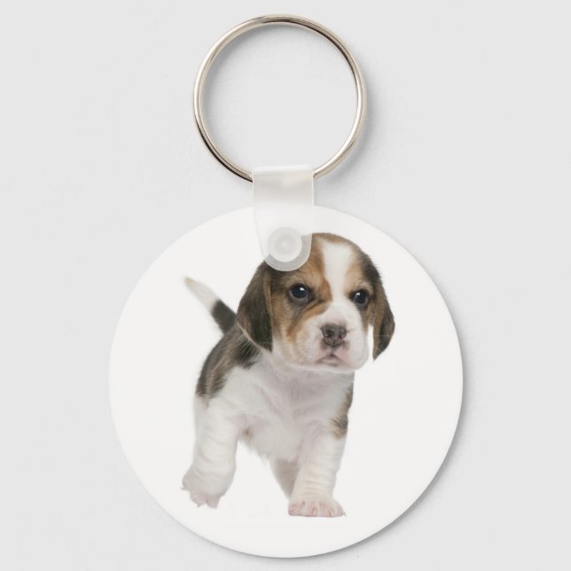 Beagle Valp Hund Kärlek Nyckelring (Framsida)