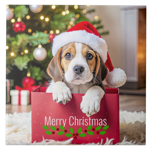 Beagle Valp Jul Design, Kakelplatta (Framsidan)