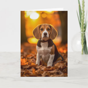 Beagle Valp Thanksgiving Helgkort