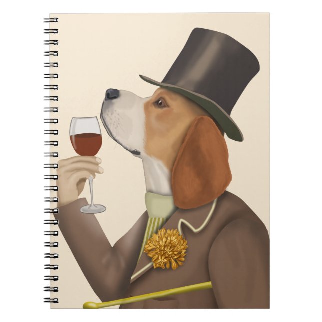 Beagle Vin Snob Anteckningsbok (Framsidan)