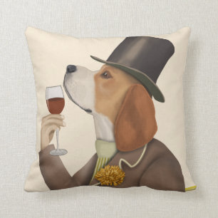 Beagle Vin Snob Kudde