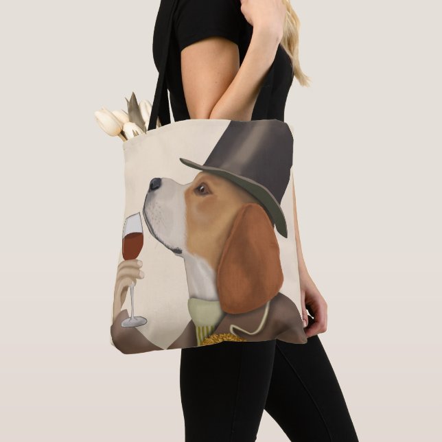 Beagle Vin Snob Tygkasse (Närbild)