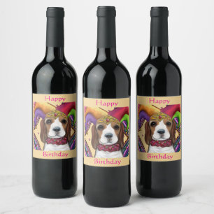 BEAGLE VINFLASKA ETIKETT
