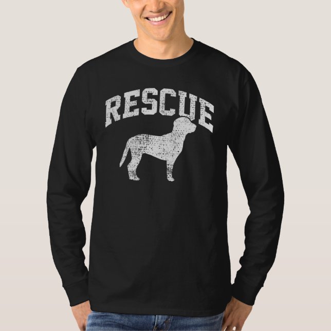 Beagle Vintage Hund Resuce T Shirt (Framsida)
