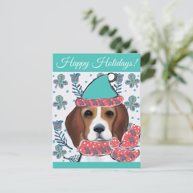 Beagle Vykort (Stående Fram)
