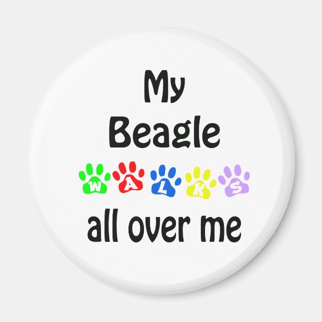 Beagle Walks Design Magnet (Framsidan)