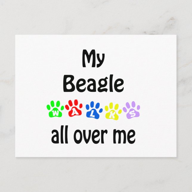 Beagle Walks Design Vykort (Framsida)