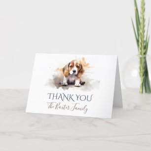 Beagle Watercolor - tackkort