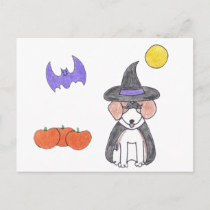 Beagle Witch-vykort Vykort