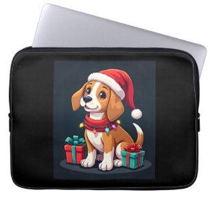 Beagle Xmas Belysning Tomte Beagle Hund Jul Tank T Laptop Fodral