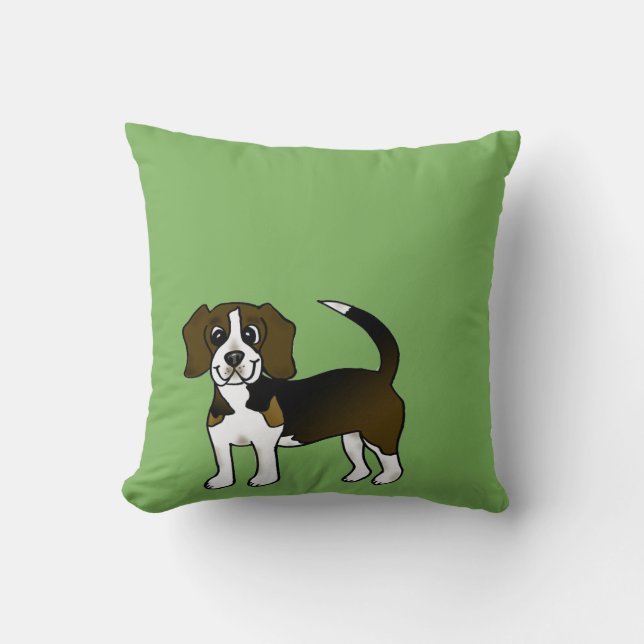 Beagledekorativ kudde (Framsida)