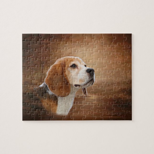 Beaglefotopussel med gåvan boxas pussel (Horisontell)