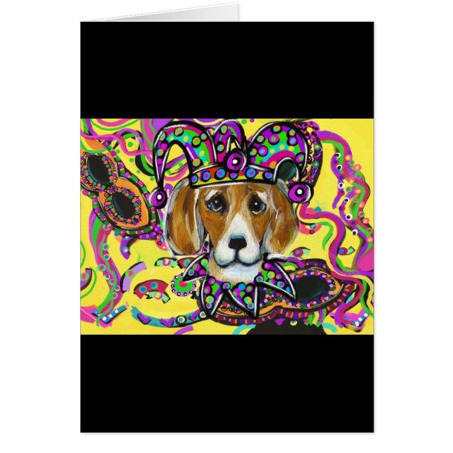 BEAGLEHUND HÄLSNINGSKORT (Framsidan)