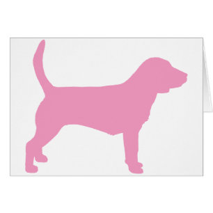 Beaglehund (i rosor) hälsningskort
