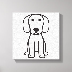 Beaglehundtecknad Canvastryck