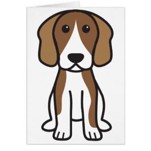 Beaglehundtecknad Hälsningskort