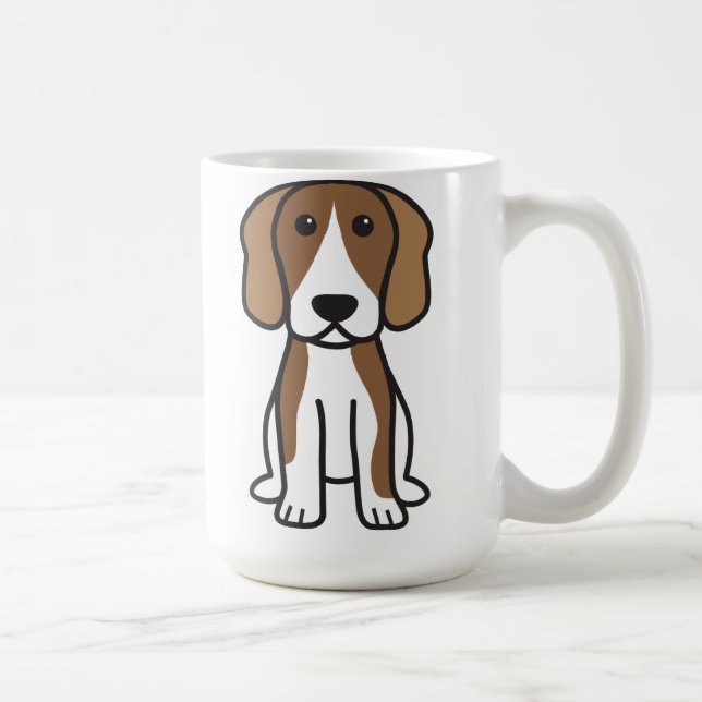 Beaglehundtecknad Kaffemugg (Höger)