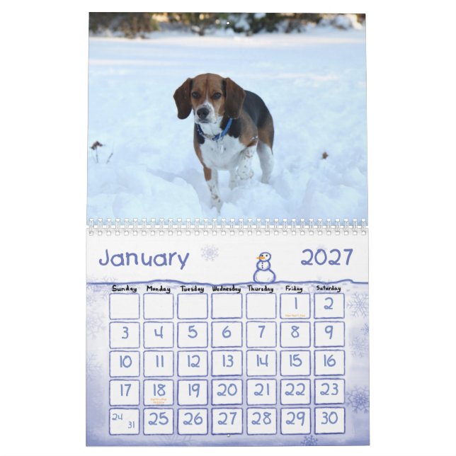 Beaglekalender 2012 kalender (Jan 2027)