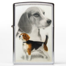 Beagleporträttmålning