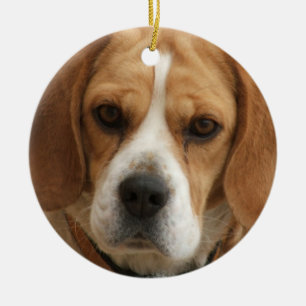 Beagleprydnad Julgransprydnad Keramik