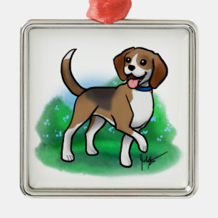 Beagleprydnad Julgransprydnad Metall