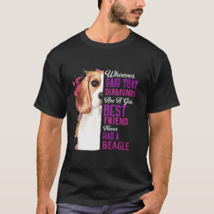 Beagles är en flickas bästa vän Rolig hund Mamma T Shirt